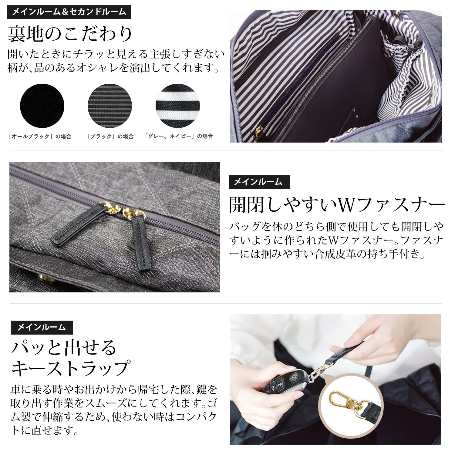 Amazon.co.jp: e.x.p.japon マザーズバッグ ネイビー ママのリクエスト